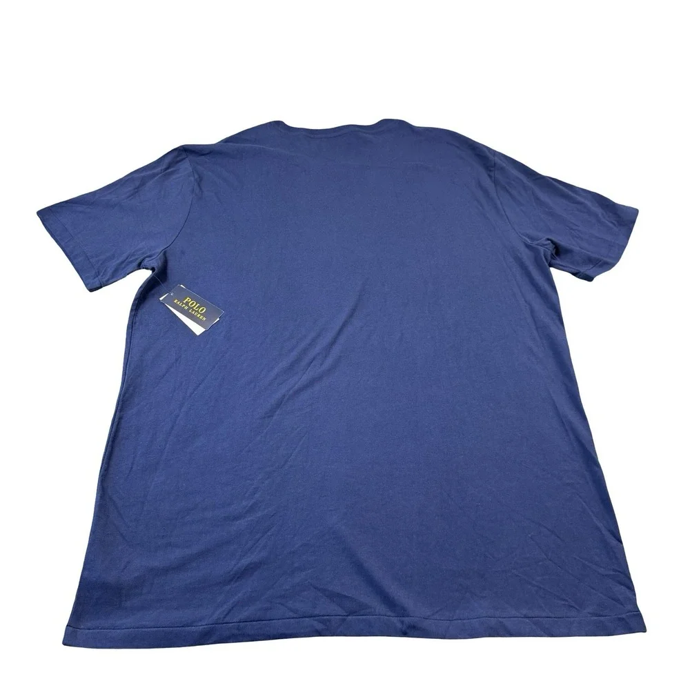Polo Ralph Lauren Navy Spellout Cotton Mens S/S T Shirt Size XLT NWT